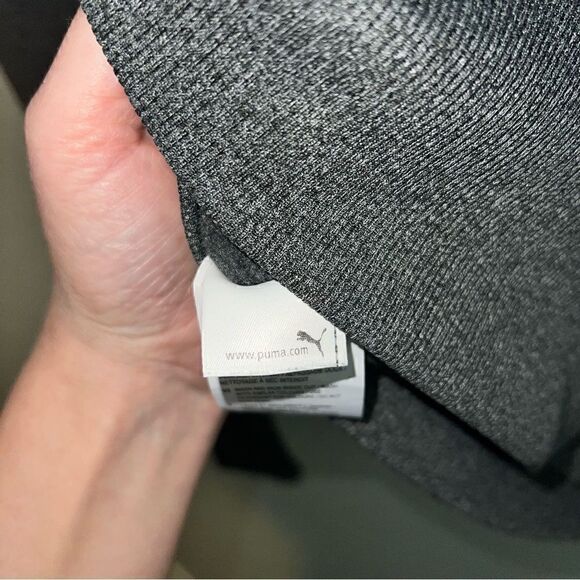 Puma Mens Logo Drawstring Kangaroo Pocket Pullover Hoodie Sweatshirt Gray Medium - Picture 12 of 12